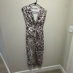 Leopard Print Sleeveless Dress